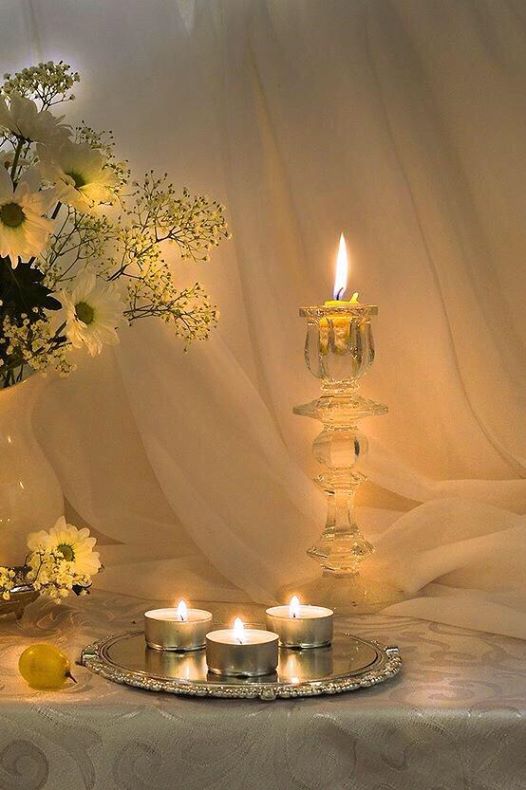 Etheral Candles and Flowes